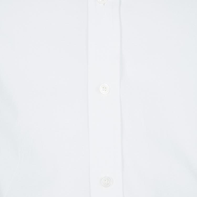 Pre Owned Tom Ford White Cotton Long Sleeve Button Front Tuxedo Shirt S