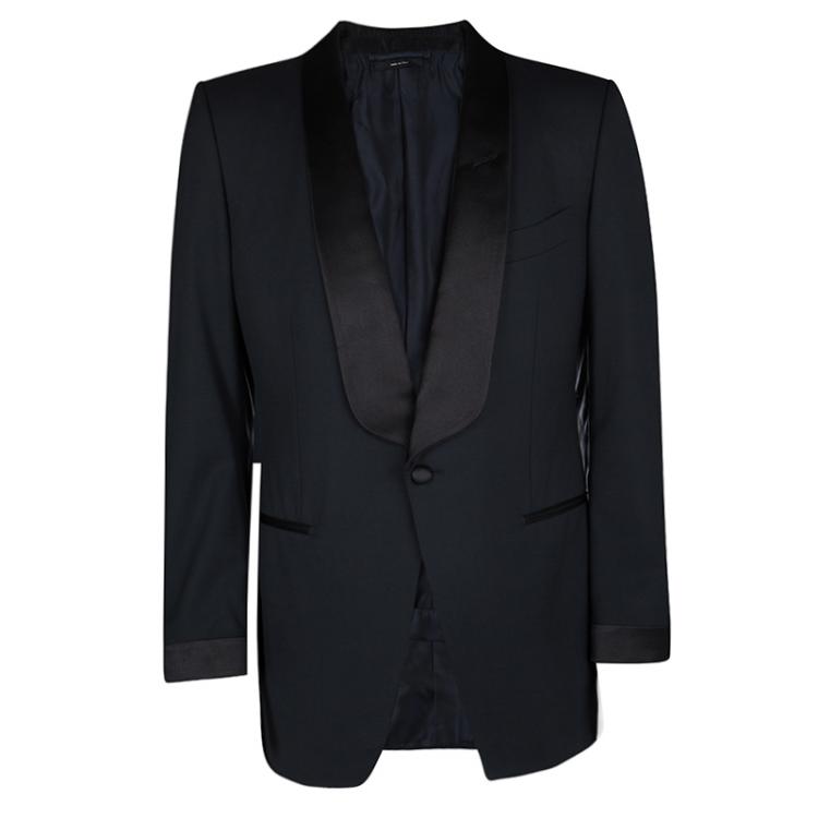 Tom Ford Midnight Blue Wool Contrast Trim James Bond Tuxedo Suit XL Tom ...
