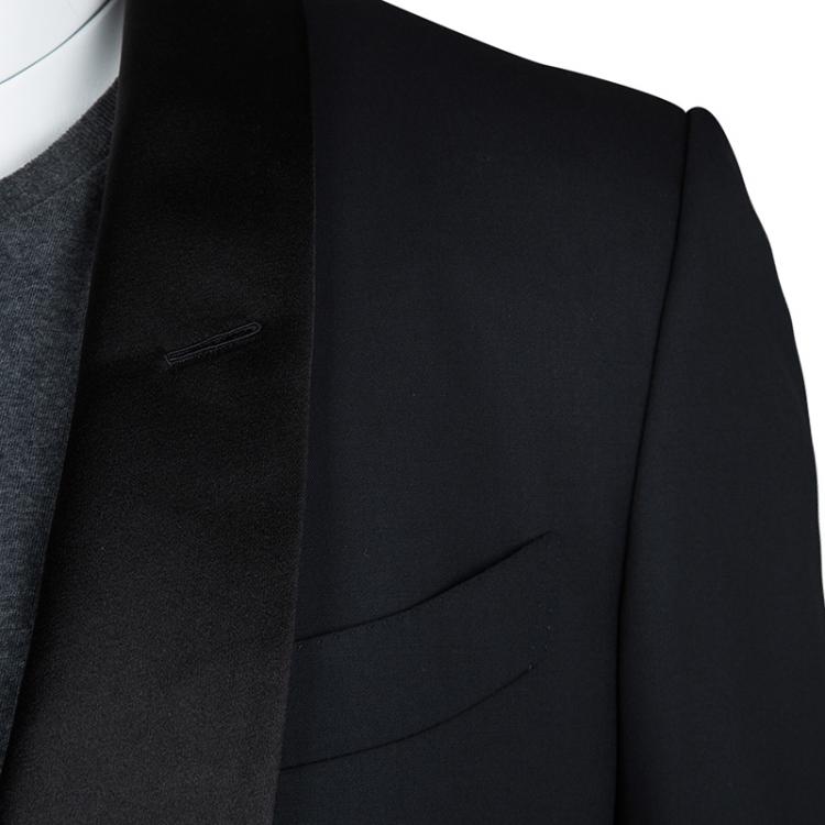 Tom Ford Midnight Blue Wool Contrast Trim James Bond Tuxedo Suit XL Tom ...