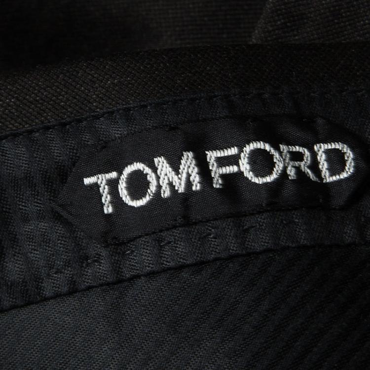 Pre Owned Tom Ford Brown Wool Regular Fit Trousers L