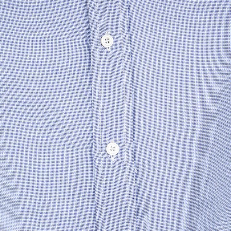 Pre Owned Tom Ford Blue Basketweave Cotton Long Sleeve Button Front Shirt L