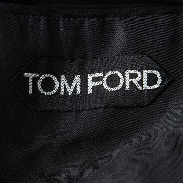 Pre Owned Tom Ford Black Wool Tailored Two Button Regular Fit Blazer XXL