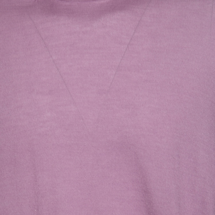 Pre Owned Tom Ford Purple Cashmere and Silk Crew Neck Sweater 4XL