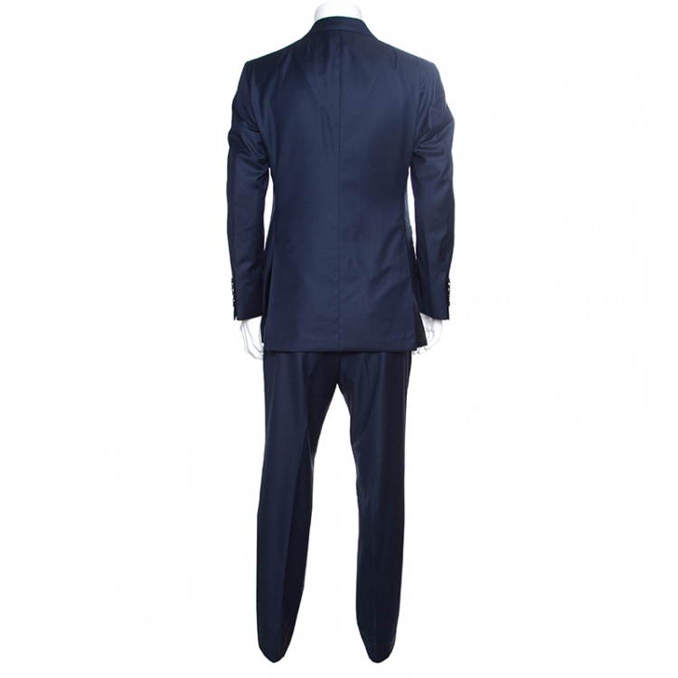 Pre Owned Tom Ford Navy Blue Wool Windsor Tailored Suit XL