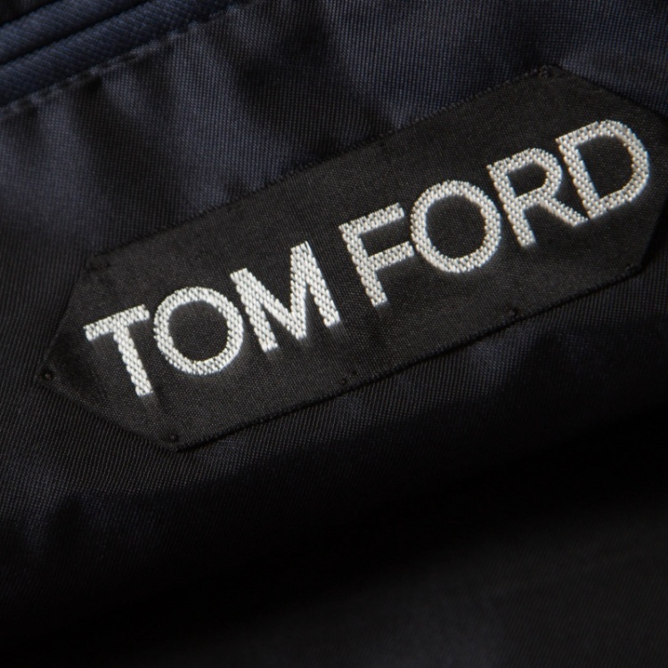 Pre Owned Tom Ford Navy Blue Wool Windsor Tailored Suit XL