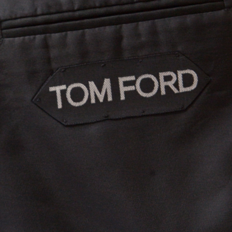 Pre Owned Tom Ford Black Wool and Mohair Tailored Suit XXL