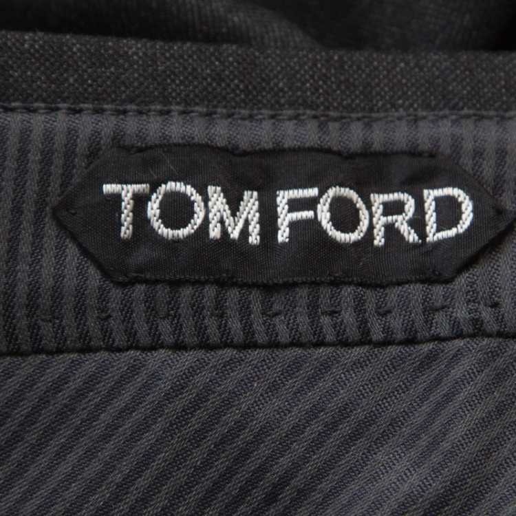 Pre Owned Tom Ford Grey Wool Tailored Suit L
