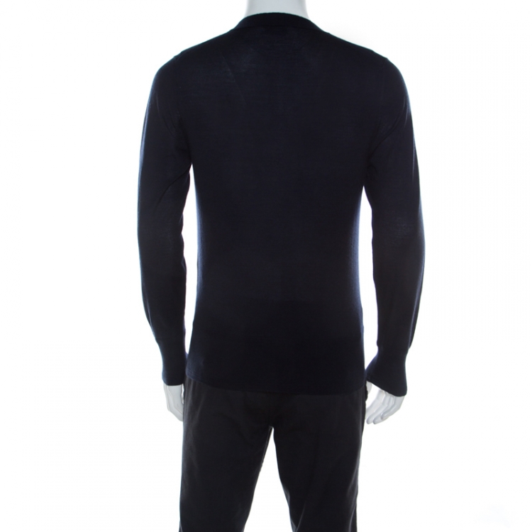 Pre Owned Tom Ford Navy Blue Cashmere Knit Sweater M 