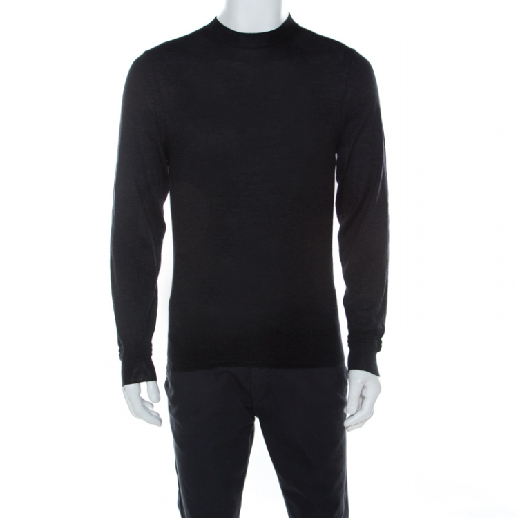 Pre Owned Tom Ford Dark Grey Cashmere Crew Neck Sweater M 