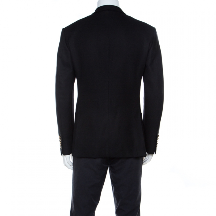 مملوكة مسبقًا Tom Ford Black Hopsack-weave Wool O’Connor-fit Blazer L