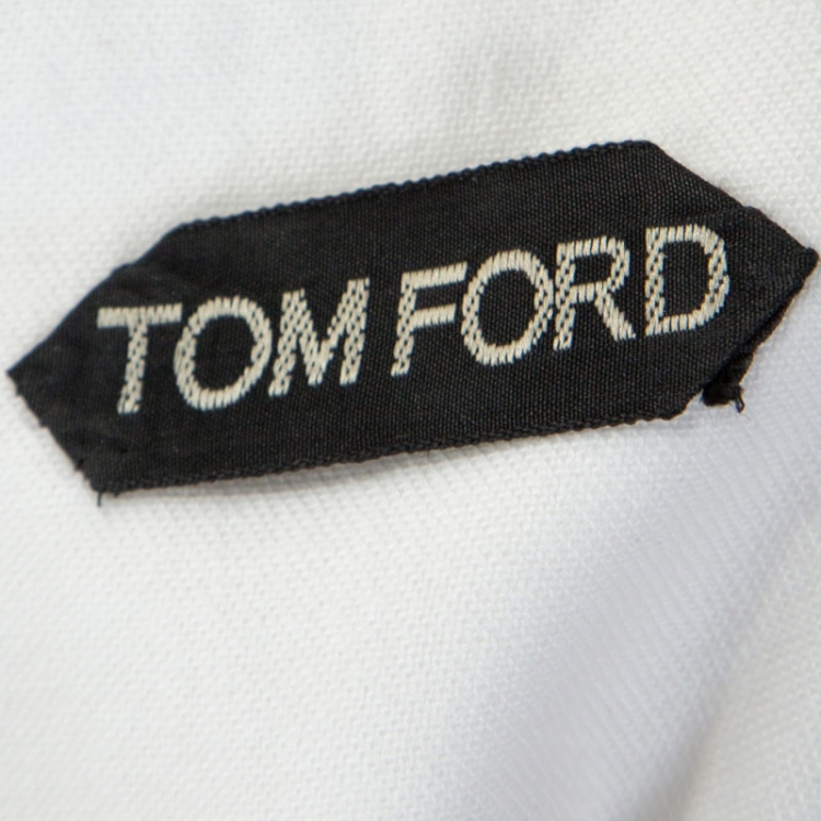 Pre Owned Tom Ford White Denim Western Button Front Shirt M