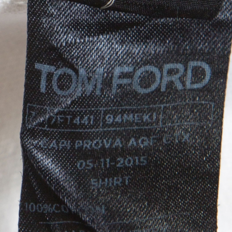 Pre Owned Tom Ford White Denim Western Button Front Shirt M