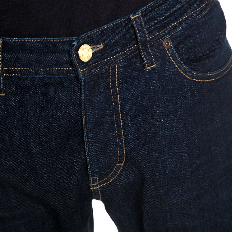 Pre Owned Tom Ford Blue Dark Wash Denim TF005 Jeans XXL