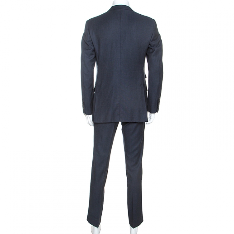 Pre Owned Tom Ford Navy Blue Wool Tailored Suit L