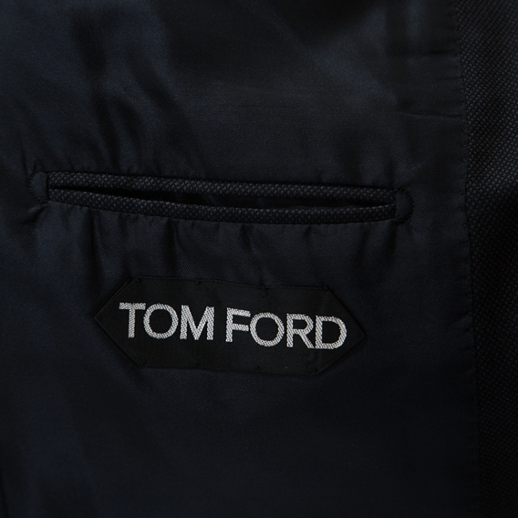 Pre Owned Tom Ford Navy Blue Wool Tailored Suit L