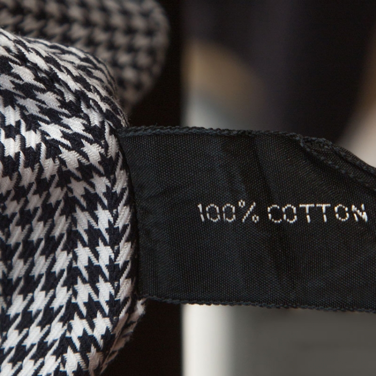 Pre Owned Tom Ford Black & White Hounds Tooth Cotton Button Front Shirt L