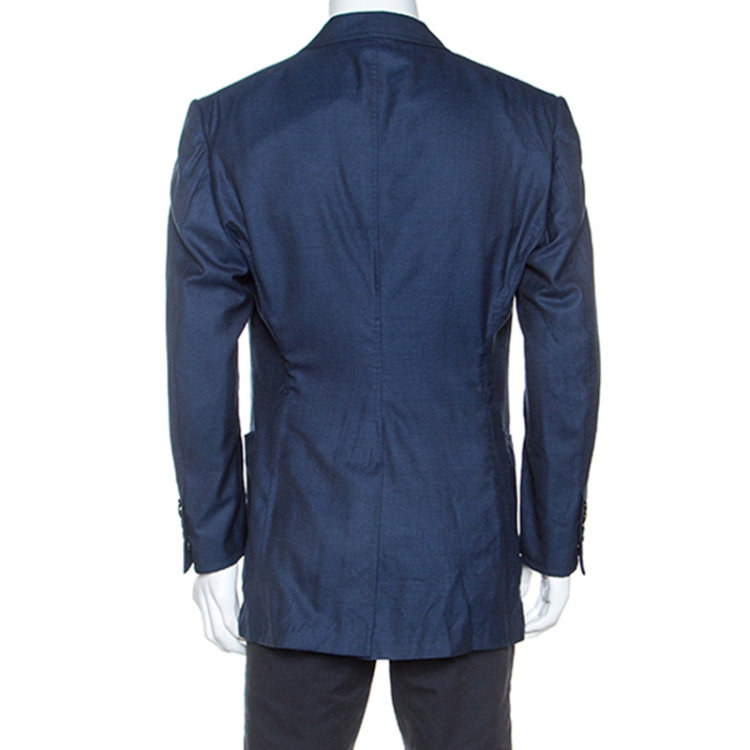 مملوكة مسبقًا Tom Ford Navy Blue Cashmere Shelton Blazer 4XL
