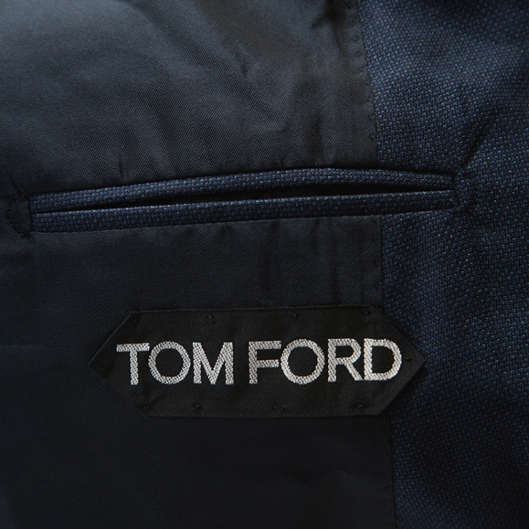 مملوكة مسبقًا Tom Ford Navy Blue Cashmere Shelton Blazer 4XL