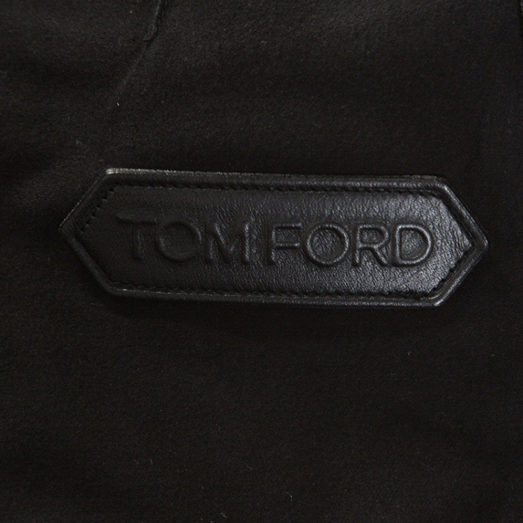 Pre Owned Tom Ford Black Cotton Button Front Military Jacket XXL