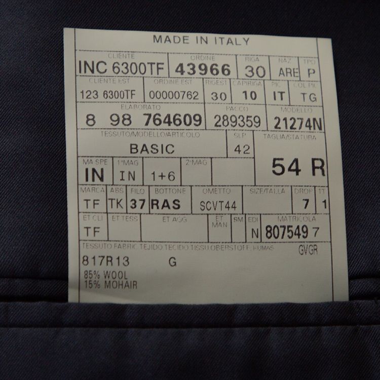 Pre Owned Tom Ford Navy Blue Mohair Wool Blend Tuxedo Suit XXL