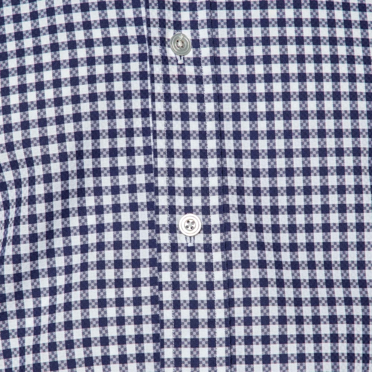 Pre Owned Tom Ford Blue Checked Cotton Shirt M