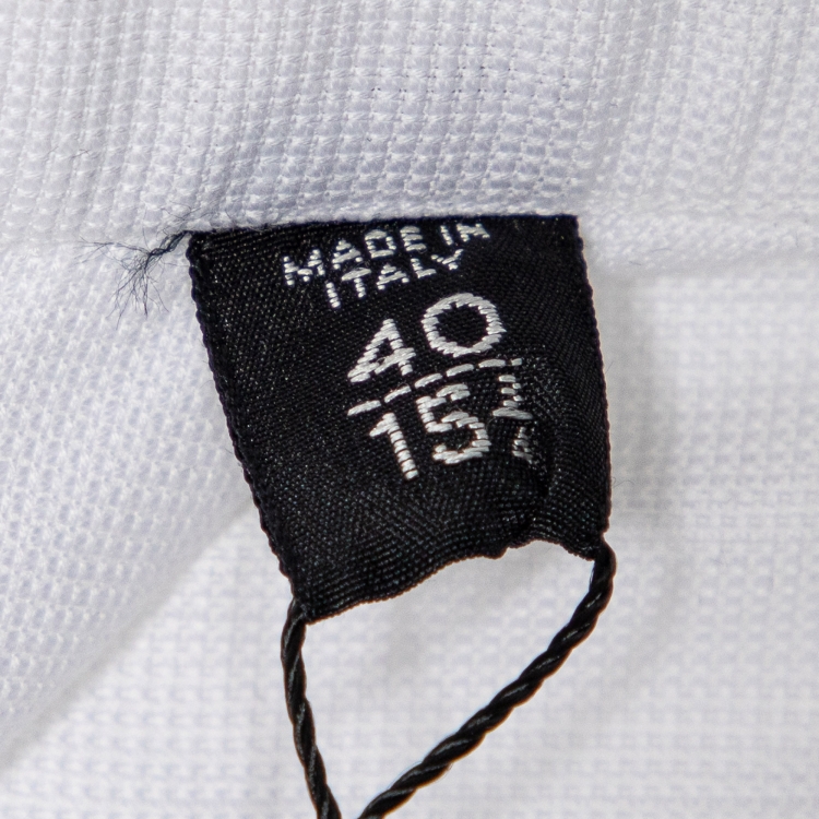 Pre Owned Tom Ford White Textured Cotton Classic Shirt M