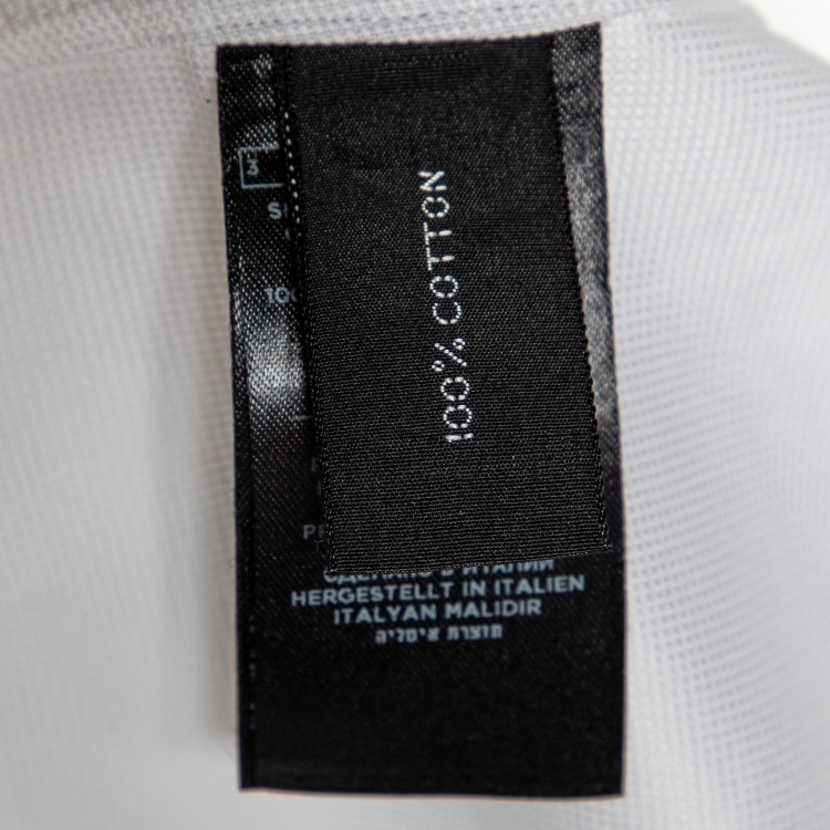 Pre Owned Tom Ford White Textured Cotton Classic Shirt M