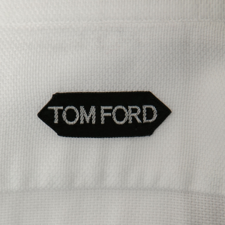 Pre Owned Tom Ford White Cotton Cutaway Collar Shirt M