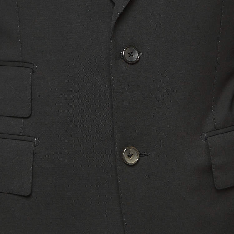 Pre Owned Tom Ford Black Wool Single Breasted Suit M