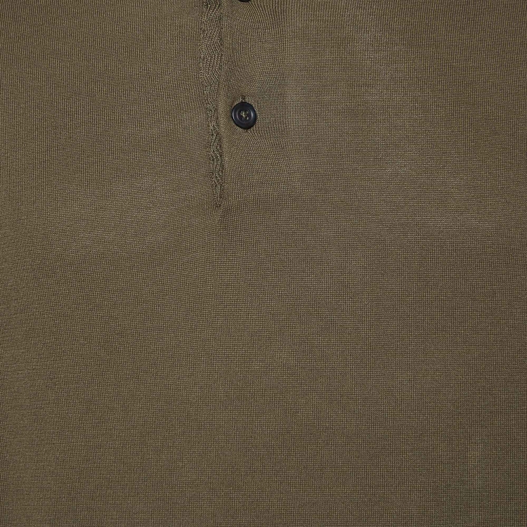 مملوكة مسبقًا Tom Ford Military Green Cotton Knit Polo T-Shirt XL