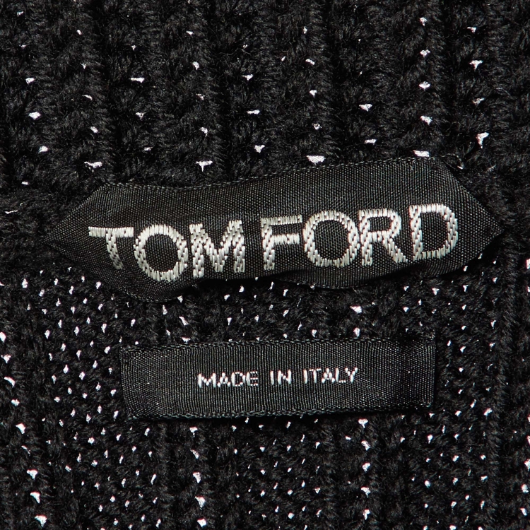 Pre Owned Tom Ford Black Wool Knit Cardigan L