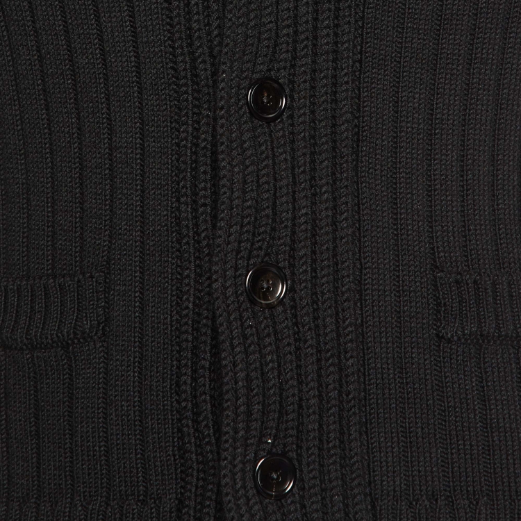 Pre Owned Tom Ford Black Wool Knit Cardigan L
