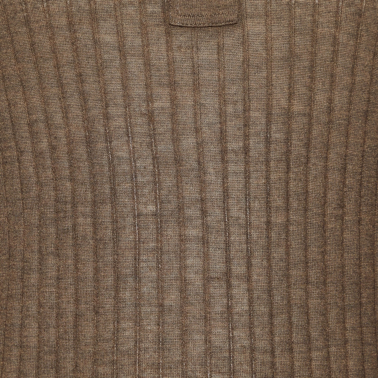 Pre Owned Tom Ford Brown Cashmere Knit Long Sleeve T-Shirt XL