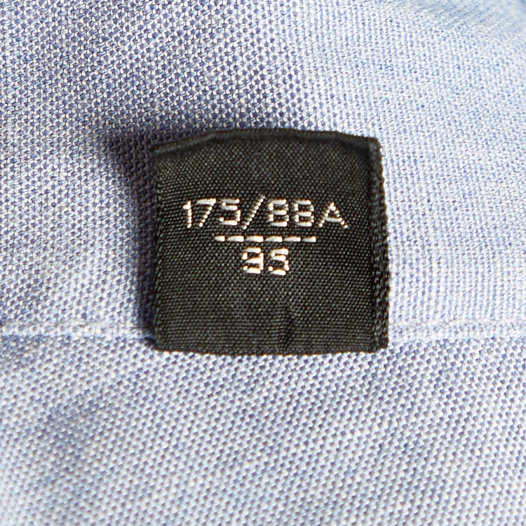 Pre Owned Tom Ford Blue Cotton Button Front Shirt M