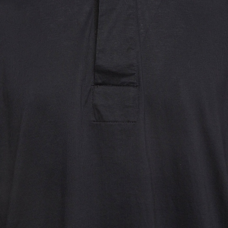Pre Owned Tom Ford Black Jersey Long Sleeve Polo T-Shirt 4XL
