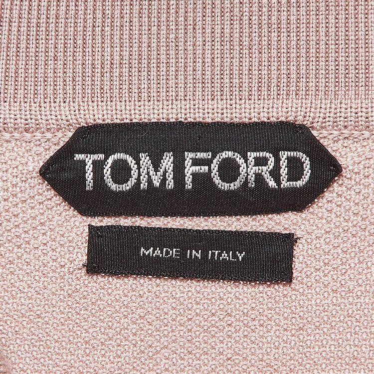 Pre Owned Tom Ford Pink Cotton Pique Polo T-Shirt XL