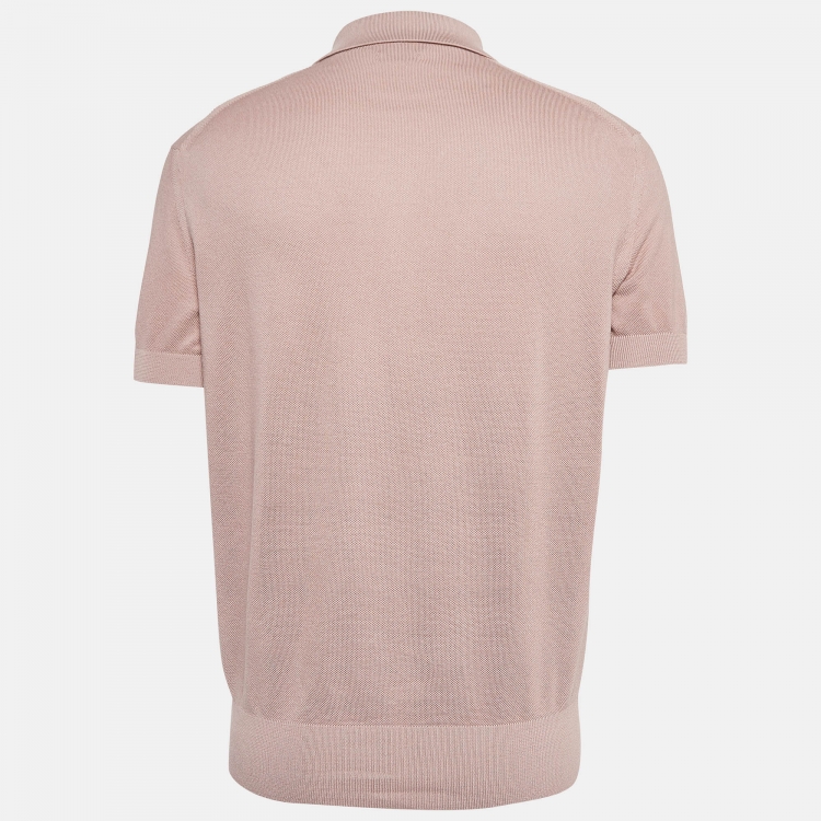 Pre Owned Tom Ford Pink Cotton Pique Polo T-Shirt XL