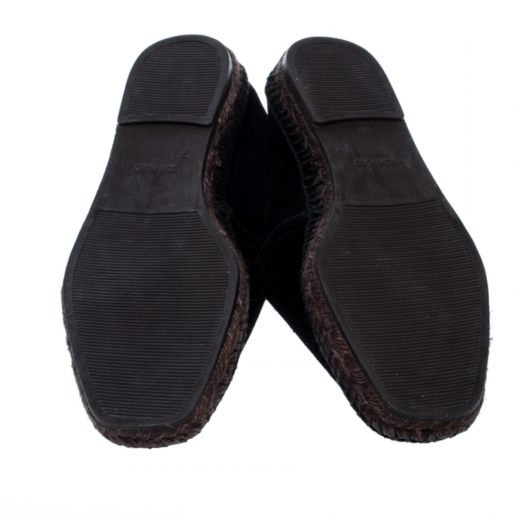Pre Owned Tom Ford Black Suede Barnes Espadrilles Size 40