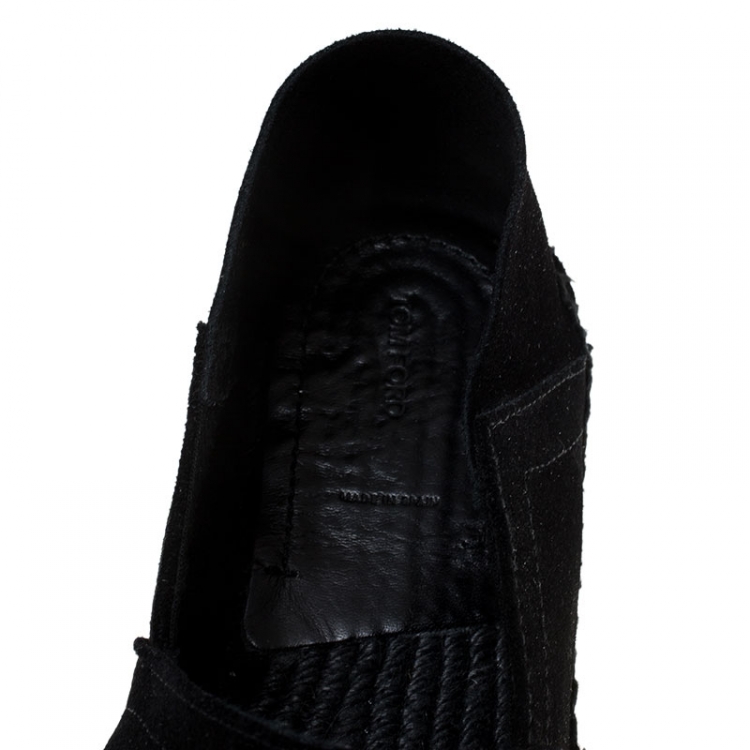 Pre Owned Tom Ford Black Suede Barnes Espadrilles Size 44