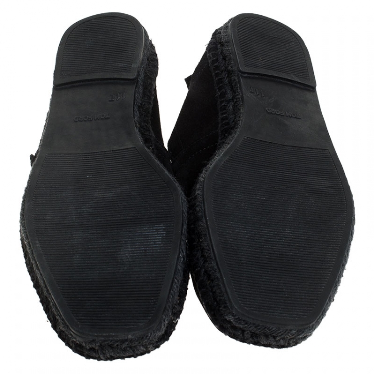Pre Owned Tom Ford Black Suede Barnes Espadrilles Size 44