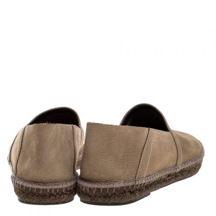 Pre Owned Tom Ford Beige Nubuck Barnes Espadrilles Size 45