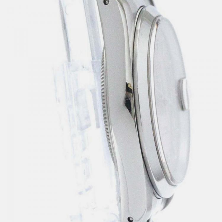 Pre Owned Tudor Pink Stainless Steel Prince Oysterdate 74000N Automatic Men's Wristwatch 34 mm