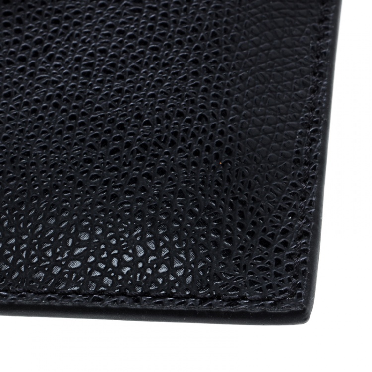 Pre Owned Tumi Black Leather Sinclair SLG Slim Card Case