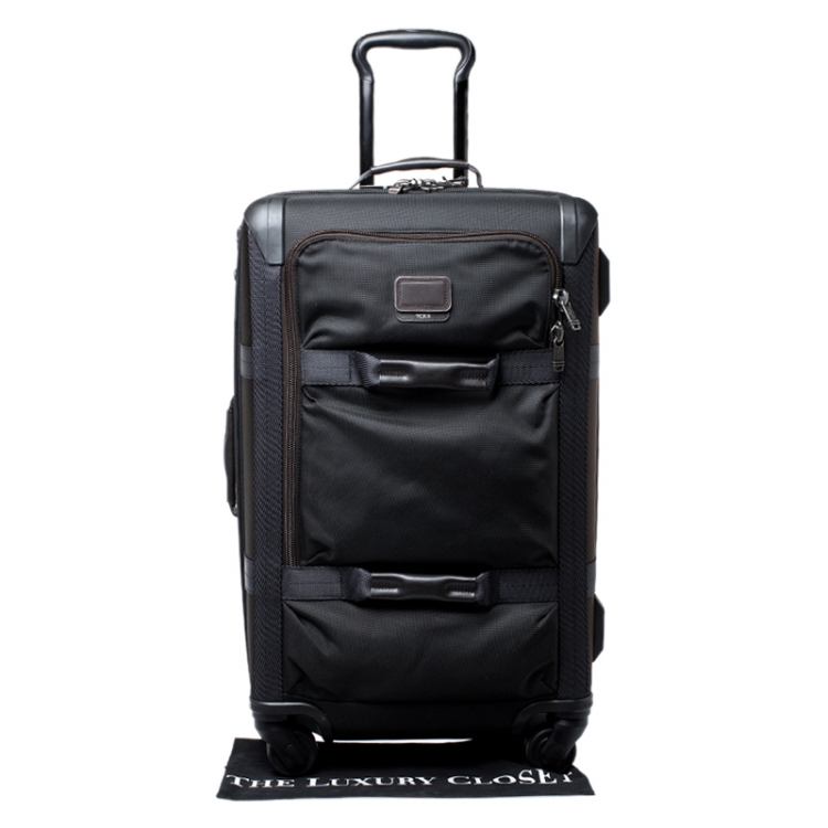 Pre Owned TUMI Black/Brown Nylon 4 Wheel Henderson Short Trip Expandable Luggage