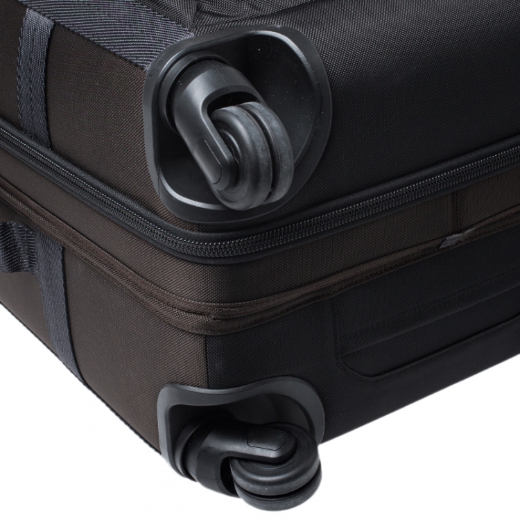 Pre Owned TUMI Black/Brown Nylon 4 Wheel Henderson Short Trip Expandable Luggage