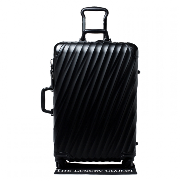 Pre Owned TUMI Silver Aluminum 4 Wheel Short Trip Packing Case 19 Degrees Luggage 65