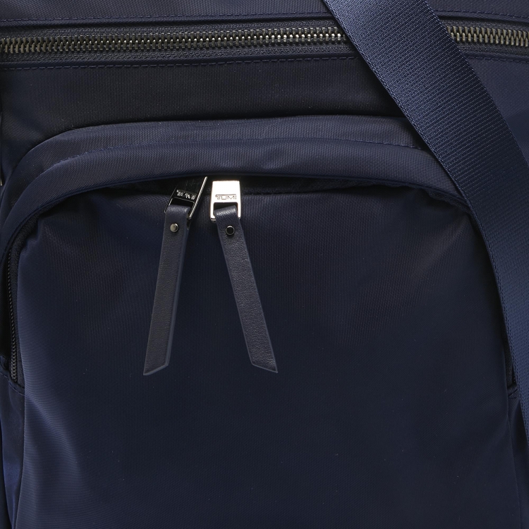 Pre Owned TUMI Navy Blue Nylon Voyageur Carmel Messenger Bag