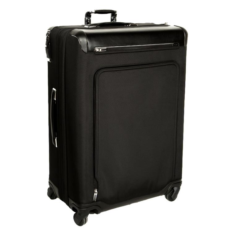 Pre Owned Tumi Black Nylon Expandable Aden Fortnight Trip 31 Luggage
