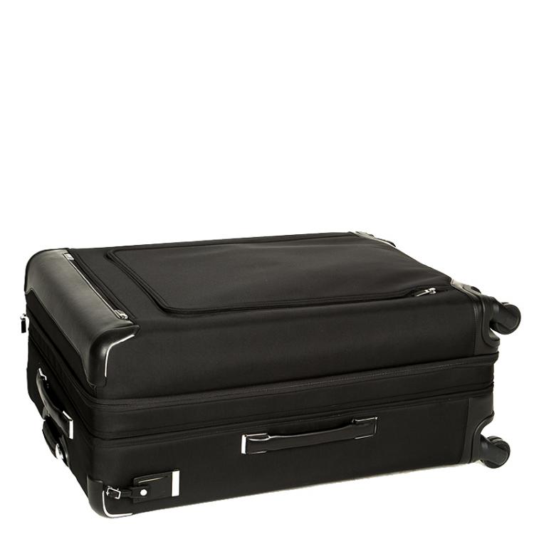 Pre Owned Tumi Black Nylon Expandable Aden Fortnight Trip 31 Luggage
