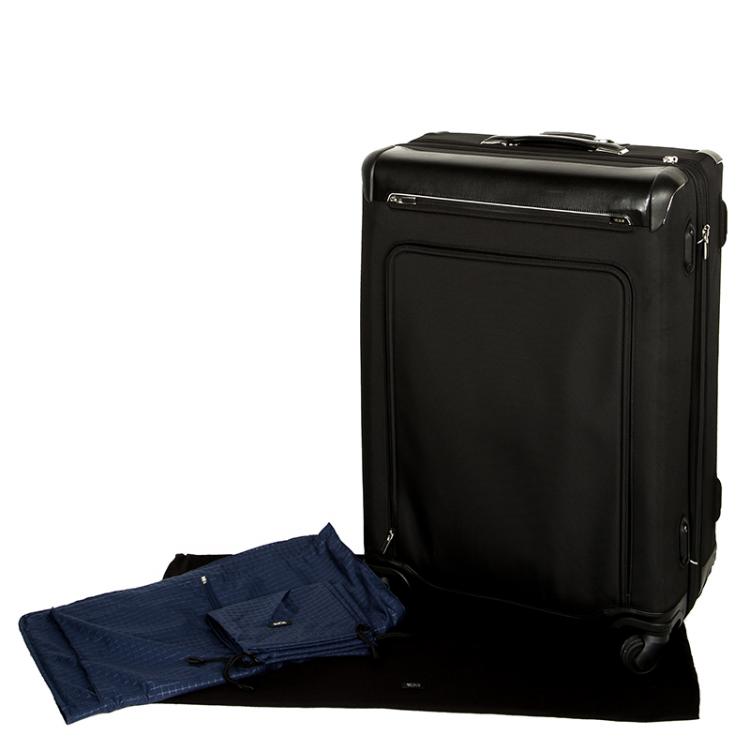 Pre Owned Tumi Black Nylon Expandable Aden Fortnight Trip 31 Luggage